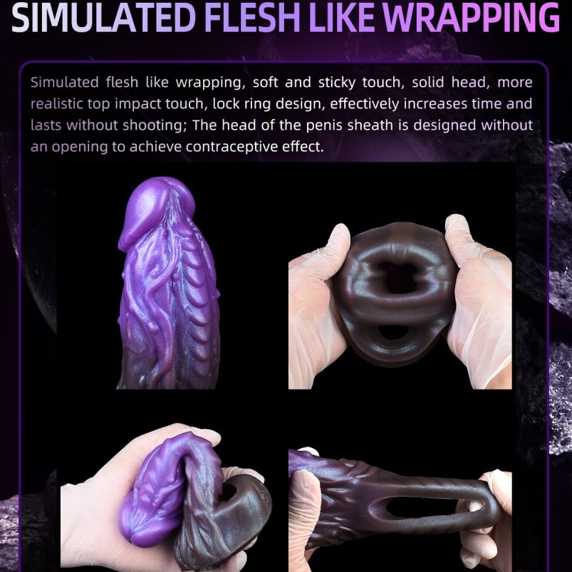 Paarse Siliconen Micropenis– Bionische Verlenging voor Maximale Controle en Verbeterde Stijfheid - Afbeelding 5