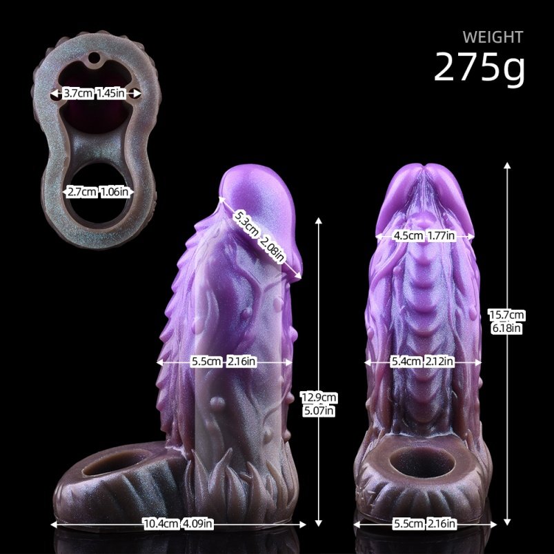 Paarse Siliconen Micropenis– Bionische Verlenging voor Maximale Controle en Verbeterde Stijfheid - Afbeelding 7