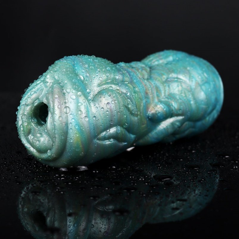 Fantasievolle Blauwgroene Pocket Pussy – Realistische Siliconen Voor Intense Masturbatie Pijpen Sensatie