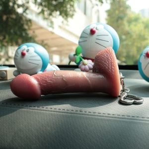 Ronde Glansvormige Realistische Dildo – Vlezige Siliconen Strapon als Sensueel Sieraad