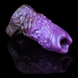 Amethistbloem Alien Penissleeve – Hybride Penisverlenging met Alienstructuur voor Micropenis en Intense Cock Stimulatie