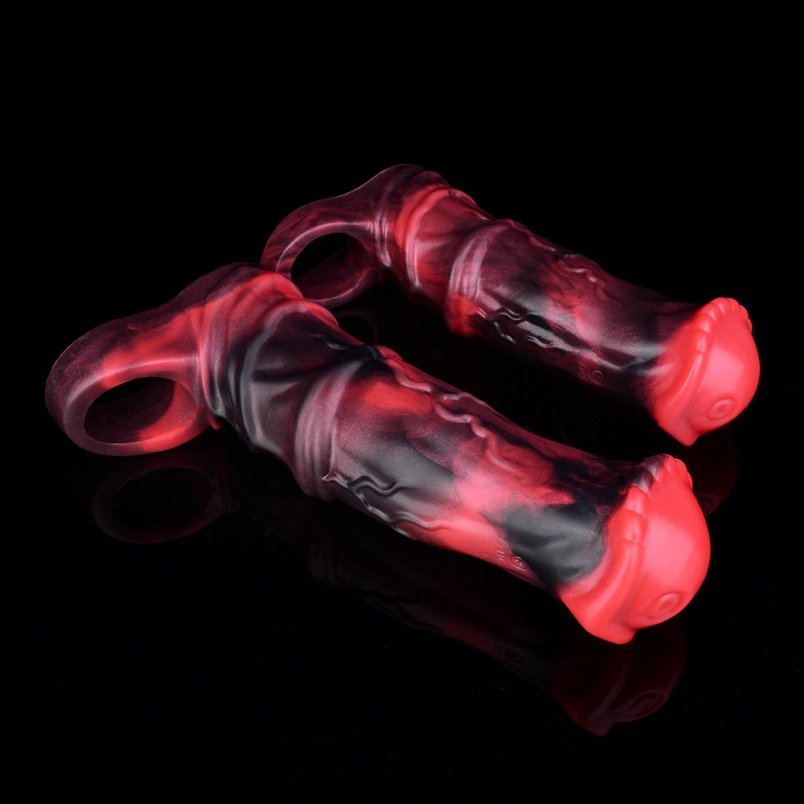 Fantasie Vibrator Cock Sleeve Paardenvorm – Bio-design Voor 5.5 inch erectie-verlenging - Afbeelding 5