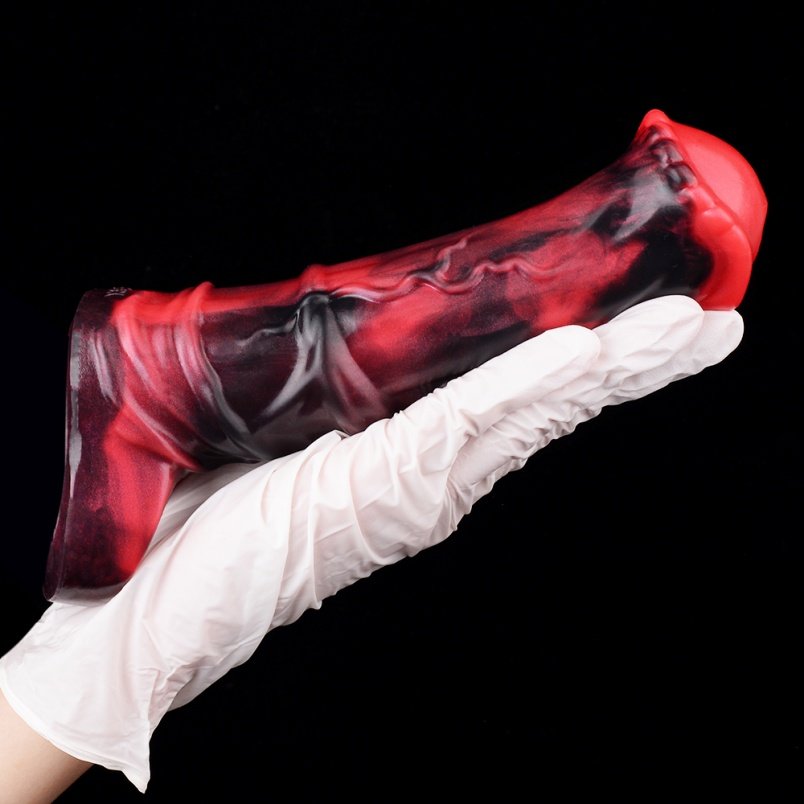 Fantasie Vibrator Cock Sleeve Paardenvorm – Bio-design Voor 5.5 inch erectie-verlenging - Afbeelding 7