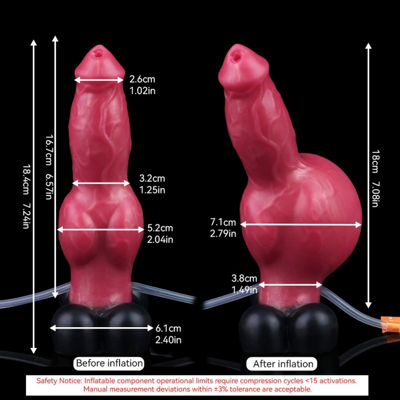 Silicone Opblaasbare Spuitende Knot Dildo – Diep Inbrengbaar Expandabel Lustinstrument - Afbeelding 13