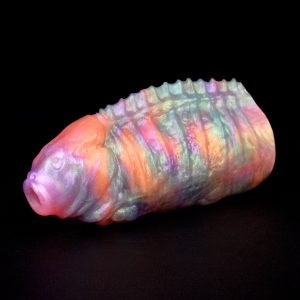 Verleidelijke Visvormige Strapon Gagball — Neon Siliconen BDSM Sensatie