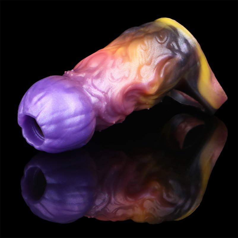 Fantasie Pompoenkop Micropenis – 5 Inch Siliconen Penisverlenger voor Piemels - Afbeelding 2