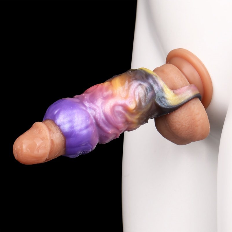 Fantasie Pompoenkop Micropenis – 5 Inch Siliconen Penisverlenger voor Piemels