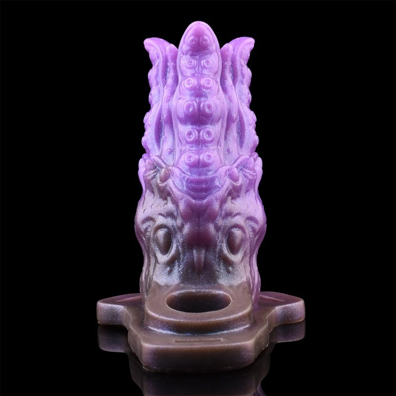 Fantasie Octopus Stijve Piemel Erectie Extender – Paarse Siliconen Cock voor Mannen met Realistische Tentakeltextuur - Afbeelding 5