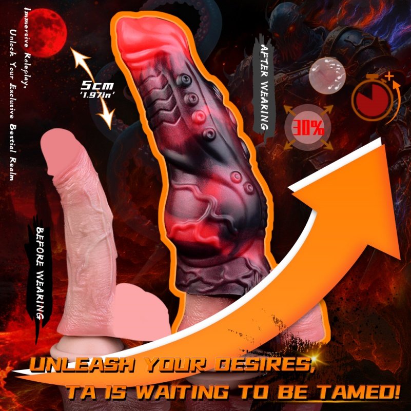Siliconen Zeemonster Vibrator Cock Sleeve – G-spot Stimulatie & Piemelverlenging in Één - Afbeelding 13