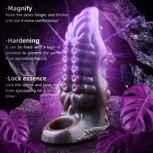 Octopus Fantasie Paarse Siliconen Micropenis – Diepzee Tentakel Cock Extender voor Mannen