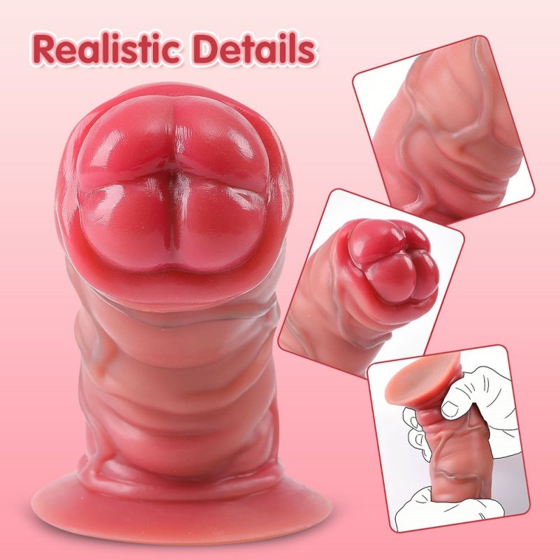 Fantasie Siliconen Dildo met Anaalplug – G-Spot Stimulatie voor Diep Vaginale Lustontwaking - Afbeelding 4