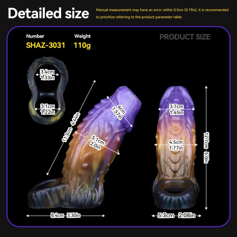 Fantasie Penisverlengende Dragon Piemels – Micropenis Tool met Stekelige Siliconenstructuur - Afbeelding 6
