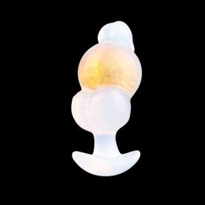 Dubbelbolvormige Fantasie Siliconen Buttplug – Ankerstructuur en Gebogen Vorm voor Intieme Spanning