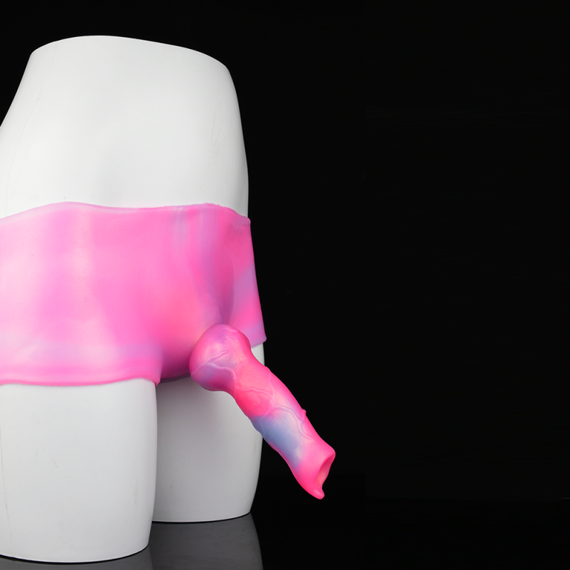 Draagbare Fantasie Strapon Anale Dildo Slipje – Roze Siliconen Lesbische BDSM Seksspeeltje - Afbeelding 8