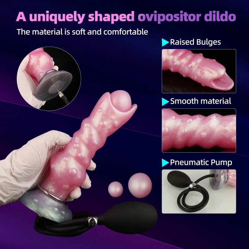 Fantasie Hondenstijl Ovipositor Buttplug Dildo – Spiraalvormige Siliconen Masturbator voor Vrouwen - Afbeelding 6