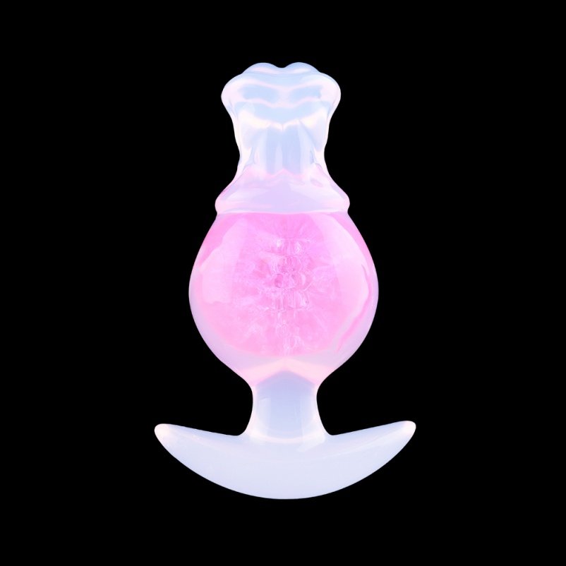 Fantasie Horse Anal Dildo met Glazen Bol – Siliconen Monstercock Buttplug met Lichtgevende Ankerbasis