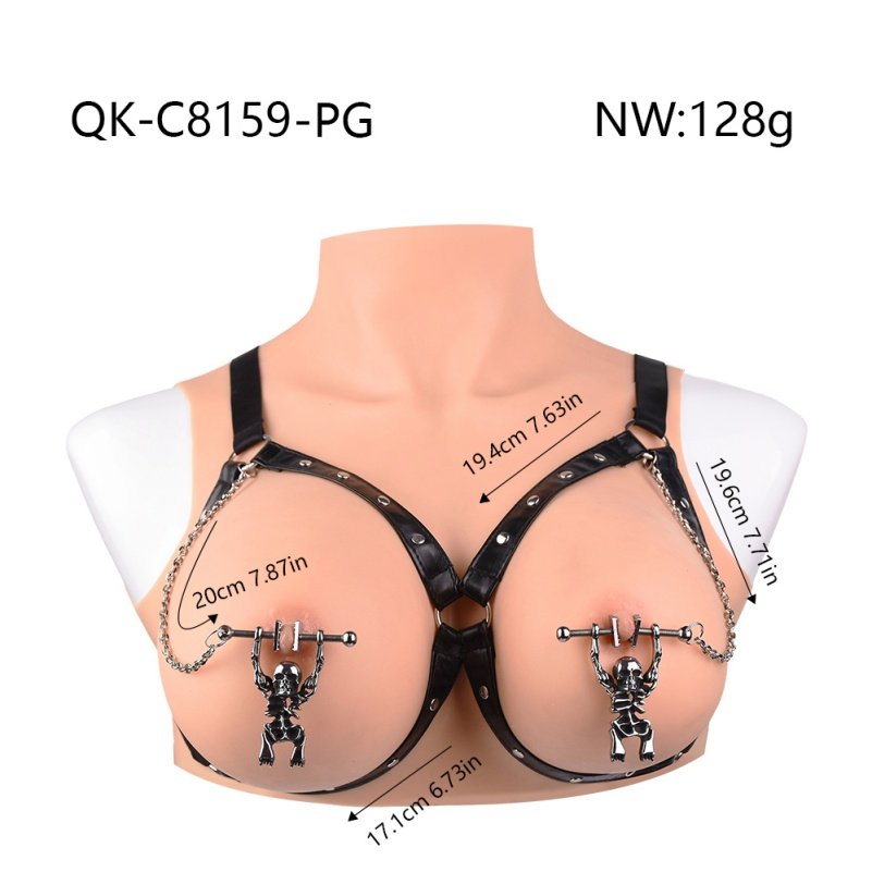Fantasie Schedel Tepelklemmen & Bondage Set – Metalen Nipple Clamps voor BDSM Controle en Forced Orgasm - Afbeelding 11