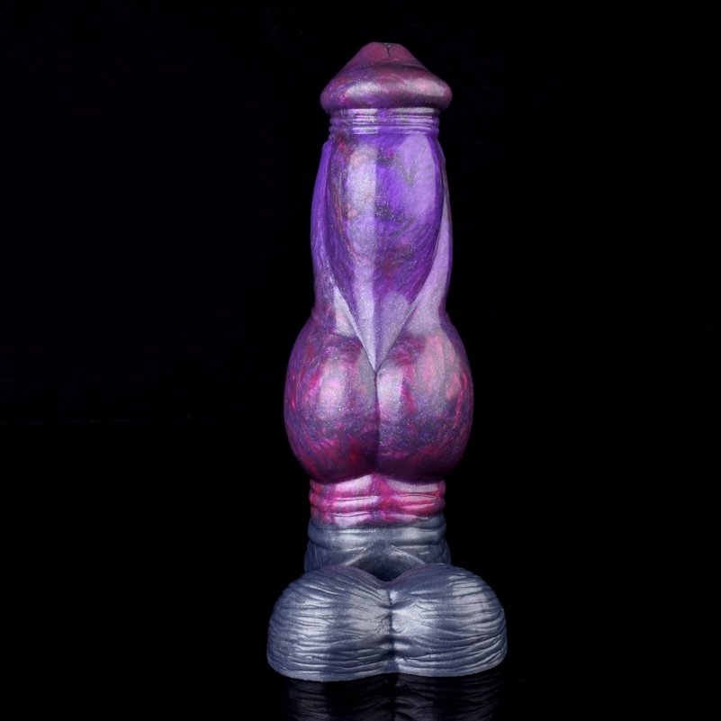 Paarse Fantasie Siliconen 7.68 Inch Micropenis – Mannelijke Verlengende Penetratietool Penisrinf - Afbeelding 3