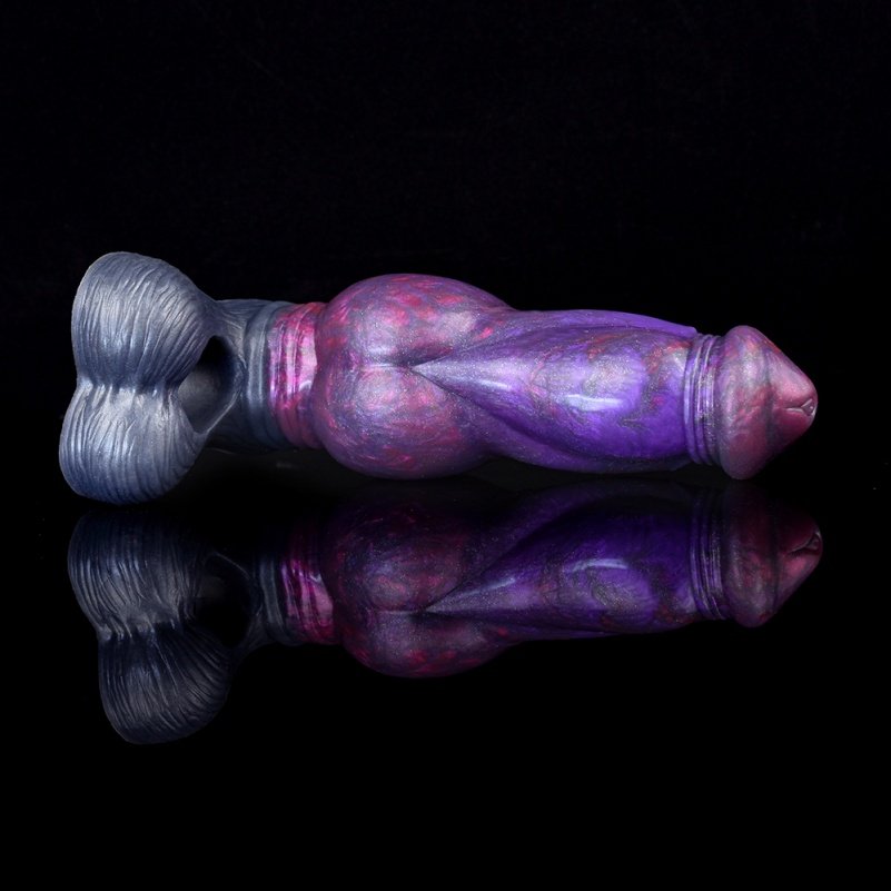 Paarse Fantasie Siliconen 7.68 Inch Micropenis – Mannelijke Verlengende Penetratietool Penisrinf - Afbeelding 4