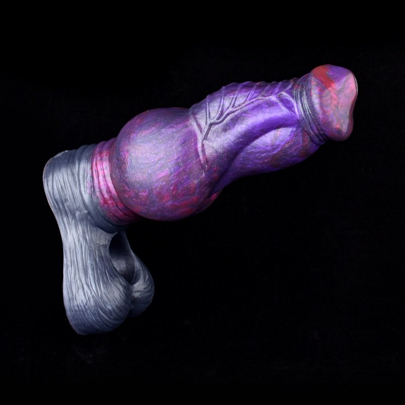 Paarse Fantasie Siliconen 7.68 Inch Micropenis – Mannelijke Verlengende Penetratietool Penisrinf - Afbeelding 6