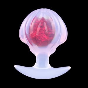 Fantasie Buttplug Dildo in Kwallenstijl – Met Ingebedde Glazen Bol en Ankerbasis