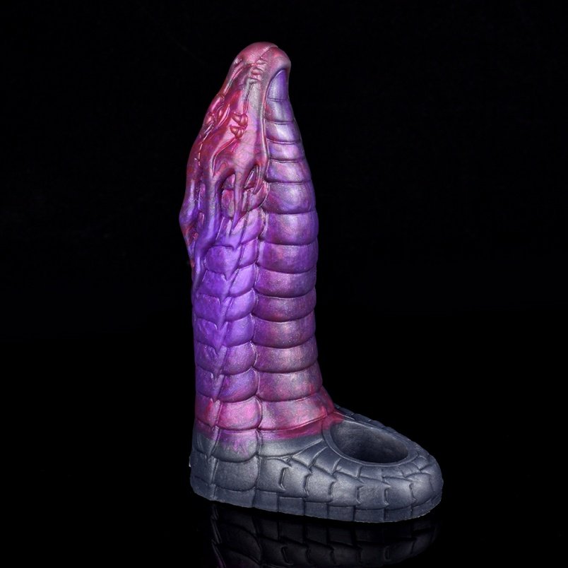 Fantasie 6 Inch Draak Micropenis Hulsel – Paarse Siliconen Penisverlenging voor Mannen - Afbeelding 3