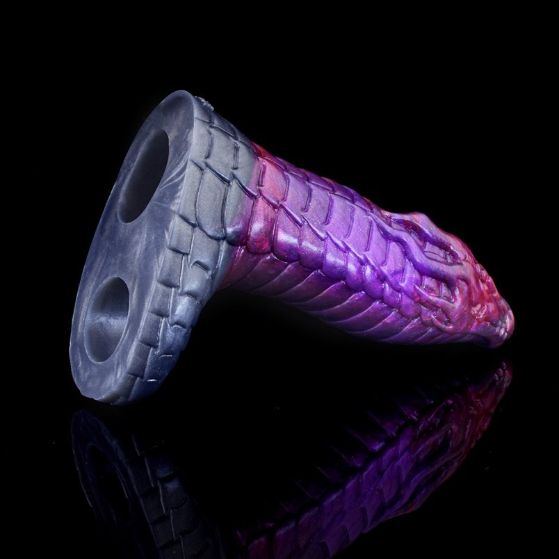 Fantasie 6 Inch Draak Micropenis Hulsel – Paarse Siliconen Penisverlenging voor Mannen - Afbeelding 7