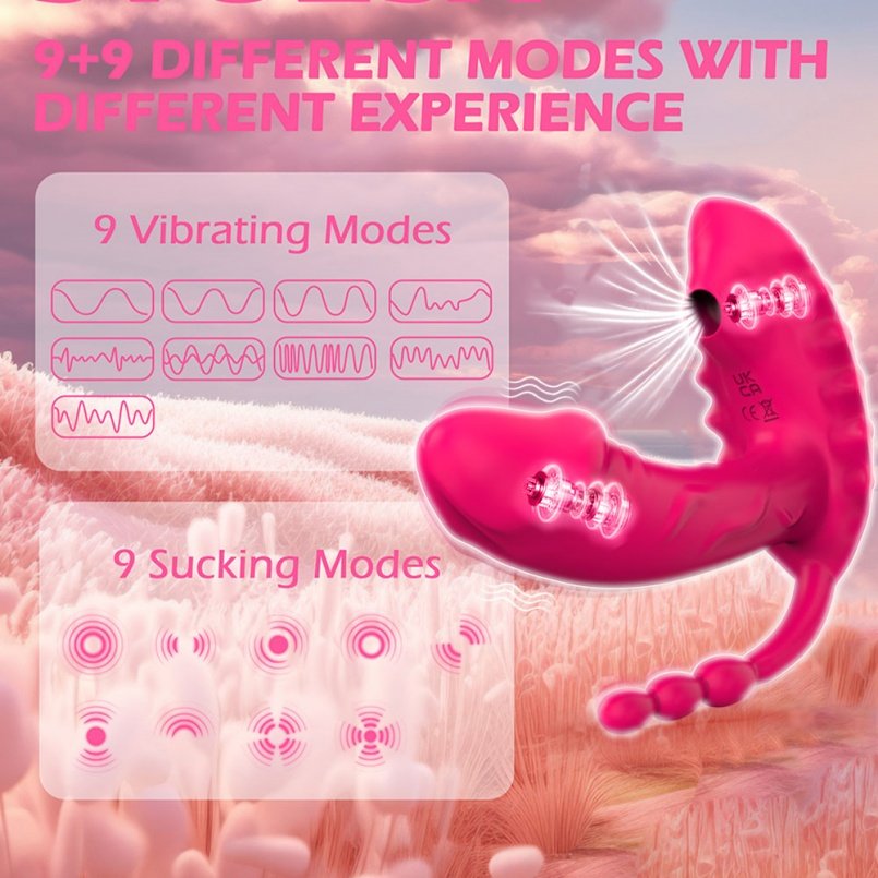 Fantasie Vibrerende Dildo Buttplug met Trokkenparels – Ankerstructuur voor Dubbele Stimulatie bij Vrouwen - Afbeelding 4