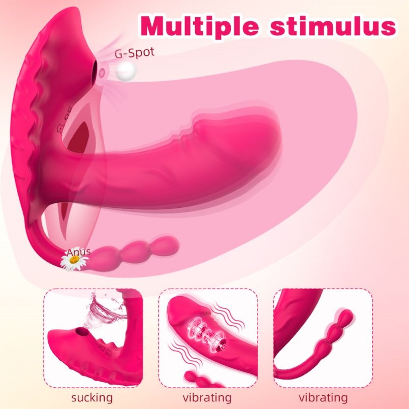 Fantasie Vibrerende Dildo Buttplug met Trokkenparels – Ankerstructuur voor Dubbele Stimulatie bij Vrouwen - Afbeelding 6