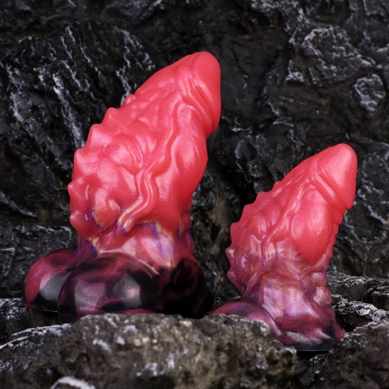 Fantasie Demonische Dildo Buttplug – Bloedrode Siliconen Anal met Schubben voor Intense Expansie - Afbeelding 6