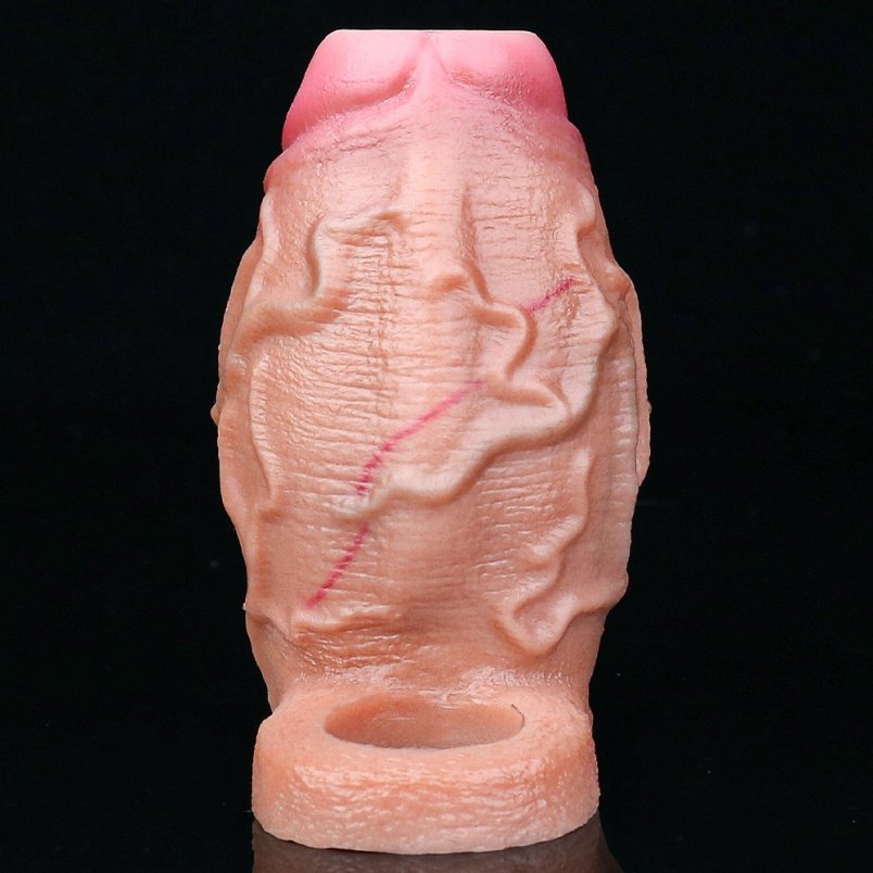 Fantasie Hondenstijl Uitzettende Micropenis – Siliconen Penisring Tool voor Verlenging en Controle - Afbeelding 5