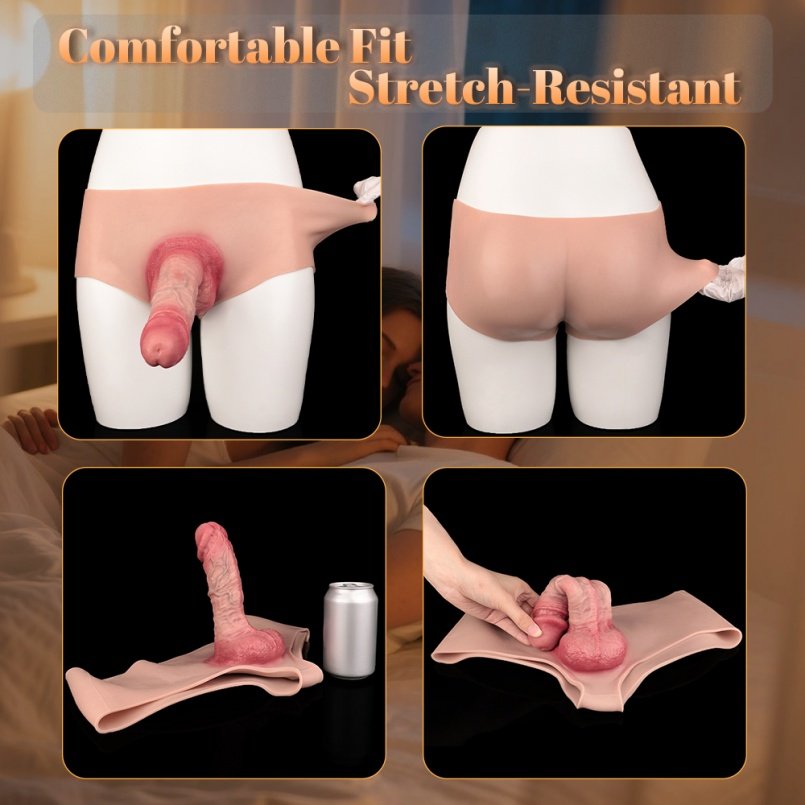 Draagbare Vlezige Siliconen Micropenis Slip – Sekshulpmiddel ter Verbetering van Mannelijke ED - Afbeelding 10