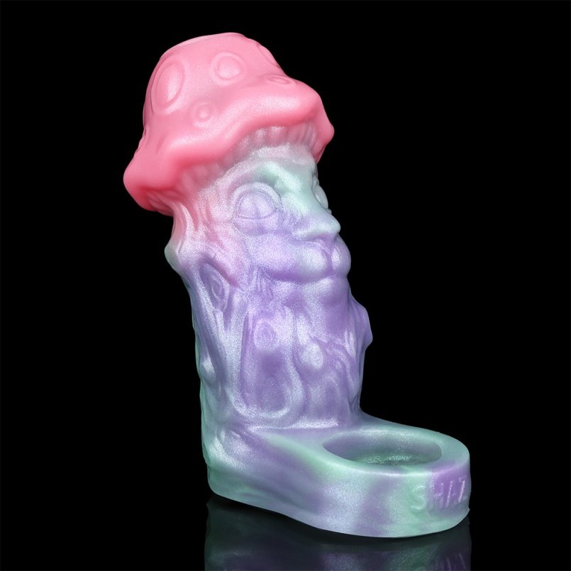 Neon Siliconen Fantasie Monstercock Micropenis Sleeve - Draagbare Penisverlenging en Penisrinf Tool voor Mannen - Afbeelding 5
