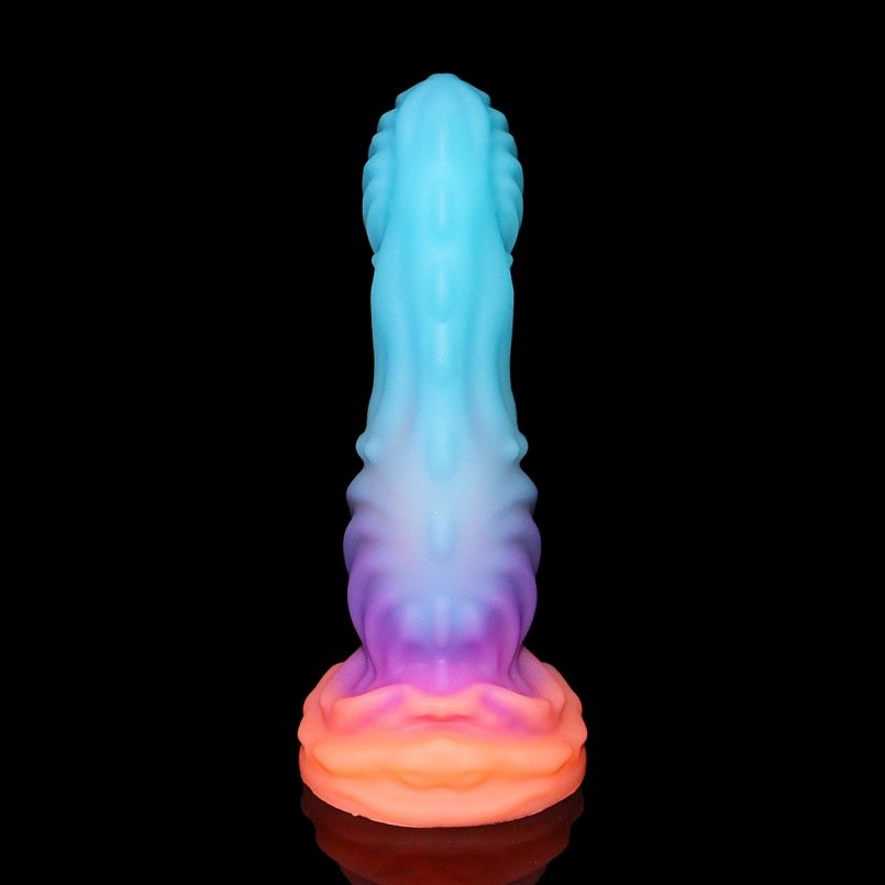 Gloeiende Siliconen Fantasie Monstercock Zuignap - Draak Elementen Anale Masturbator Voor Vrouwen - Afbeelding 6