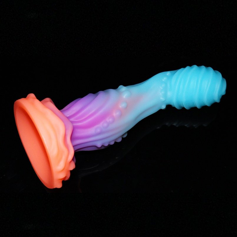 Gloeiende Siliconen Fantasie Monstercock Zuignap - Draak Elementen Anale Masturbator Voor Vrouwen - Afbeelding 7