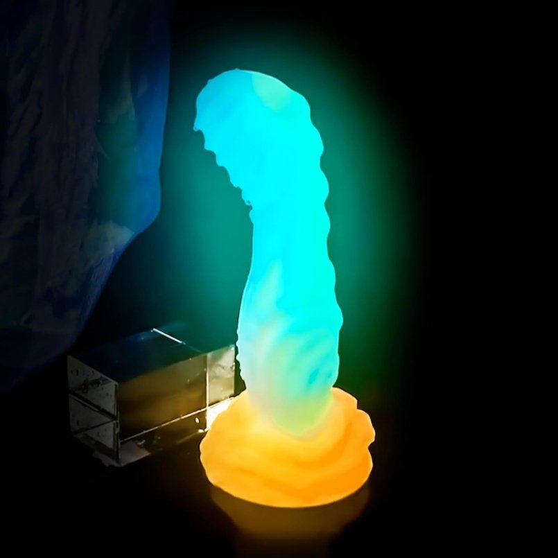 Gloeiende Siliconen Fantasie Monstercock Zuignap - Draak Elementen Anale Masturbator Voor Vrouwen - Afbeelding 8