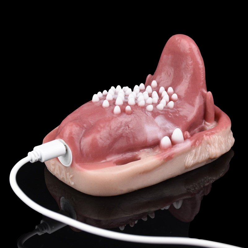 Fantasie Tong Vibrerende Grinding Sex - Huidkleur Siliconen Stimulatie BDSM Tool - Afbeelding 11