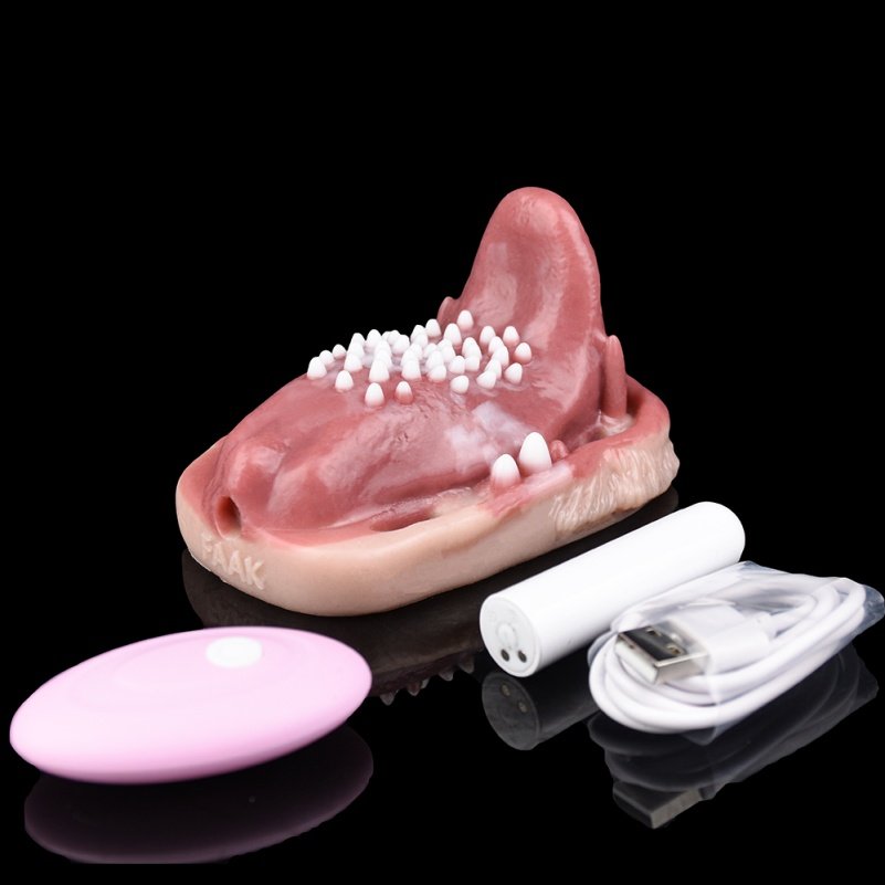 Fantasie Tong Vibrerende Grinding Sex - Huidkleur Siliconen Stimulatie BDSM Tool - Afbeelding 8