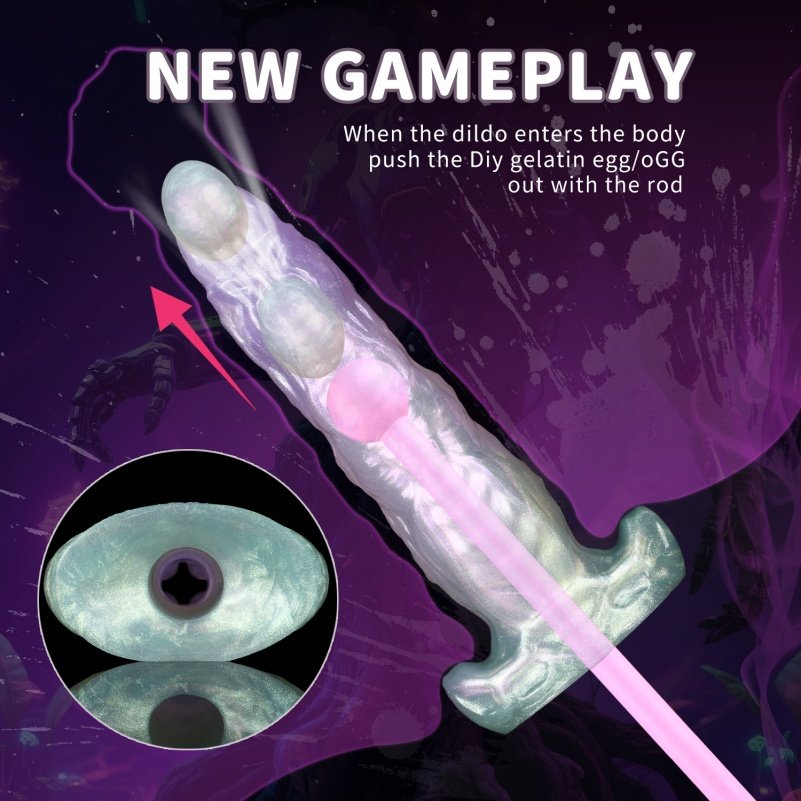 Ankerbasis Siliconen Fantasy Dragon Dildoe Ovipositor – Roze uitzetbare G-spot Stimulator voor Vrouwen - Afbeelding 10