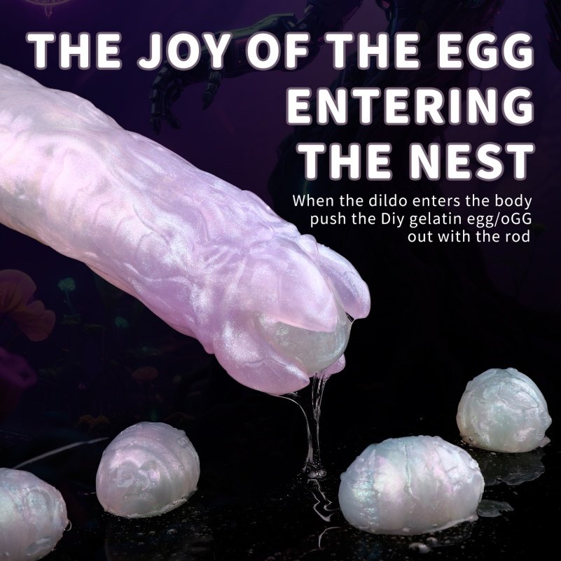 Ankerbasis Siliconen Fantasy Dragon Dildoe Ovipositor – Roze uitzetbare G-spot Stimulator voor Vrouwen - Afbeelding 12