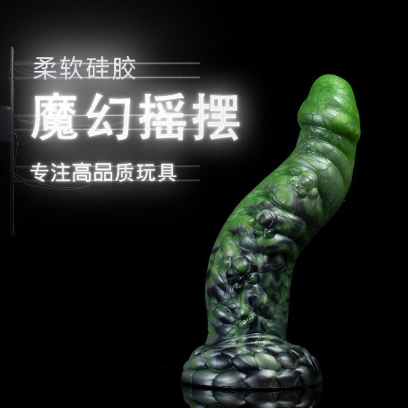 Spiraalvormige Fantasie Dragon Dildoe met Zuignap – Groene Schubben Siliconen Masturbatie Speeltje - Afbeelding 6