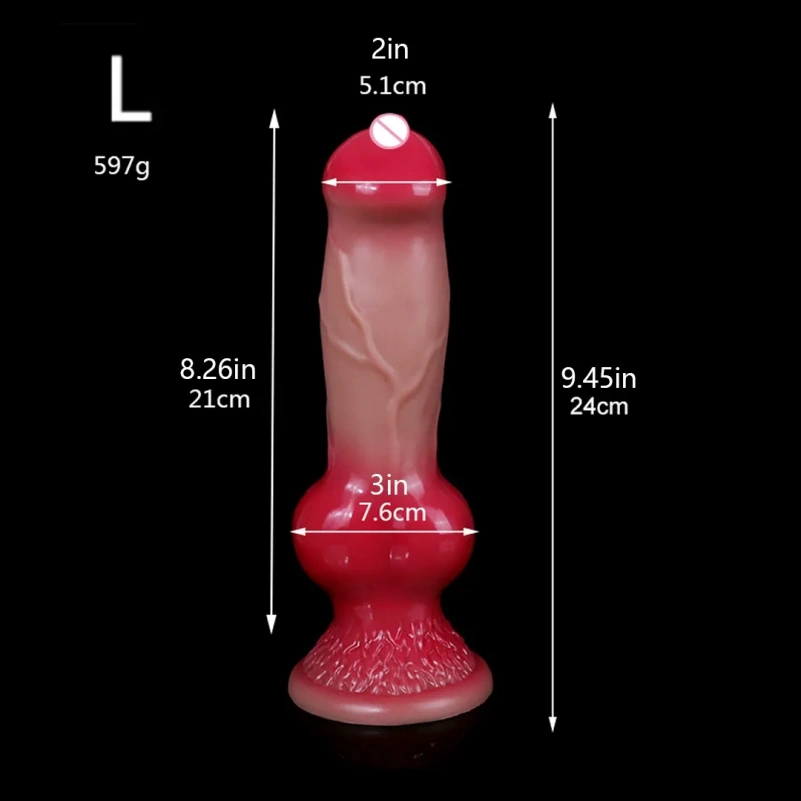 Realistische Fantasie Dogdildo Butt Plug Zuignap - Ingebouwde Vagina Lock Expansie Toys - Afbeelding 10
