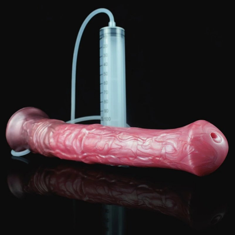 Realistische Roze Siliconen Squirt Horse Dildo – Monstercock met Zuignap voor Vaginale en Anale Genotsbeleving - Afbeelding 3