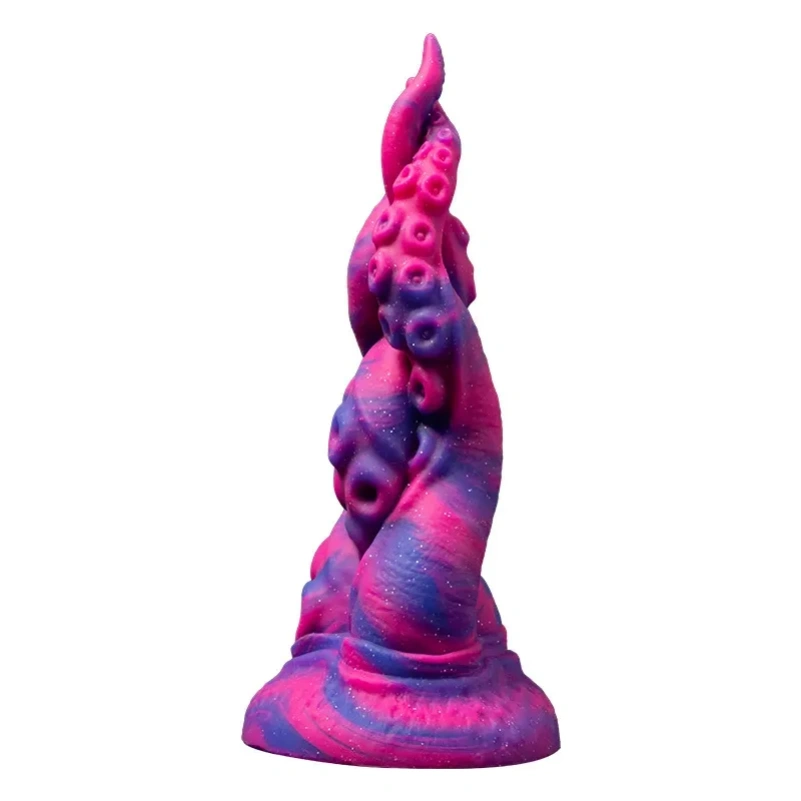 Octopus Tentakel Fantasie Dildo Buttplug met Zuignap – Paarse Siliconen Inbrengbaar Speeltje voor Vaginale Masturbatie - Afbeelding 6