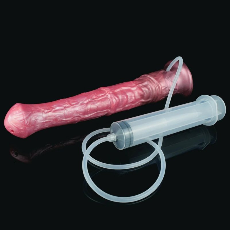 Realistische Roze Siliconen Squirt Horse Dildo – Monstercock met Zuignap voor Vaginale en Anale Genotsbeleving - Afbeelding 8