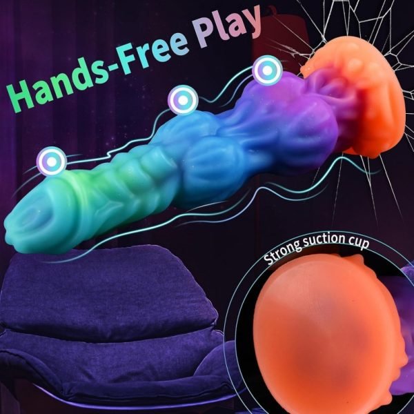 Gloeiende Siliconen Fantasie Dogdildo Butt Plug - Vrouwelijke Anale Expansie Zuignap Tool
