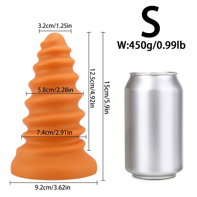 Extra Grote Spiraalschroef Buttplug Fantasie Dragon Dildoe – Helixvormige Anale Pleziertool - Afbeelding 9