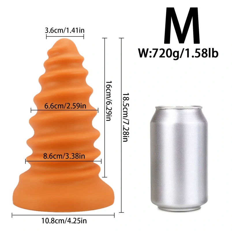 Extra Grote Spiraalschroef Buttplug Fantasie Dragon Dildoe – Helixvormige Anale Pleziertool - Afbeelding 10