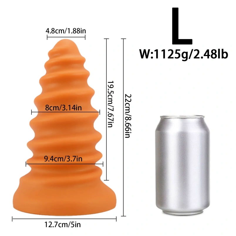 Extra Grote Spiraalschroef Buttplug Fantasie Dragon Dildoe – Helixvormige Anale Pleziertool - Afbeelding 11