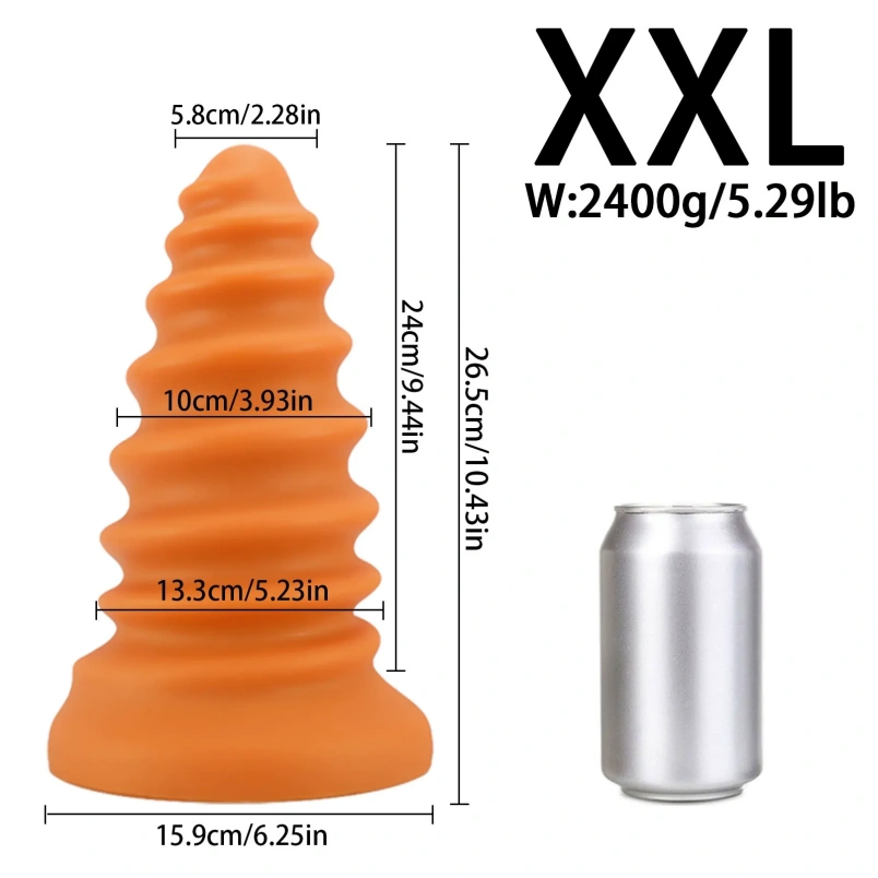Extra Grote Spiraalschroef Buttplug Fantasie Dragon Dildoe – Helixvormige Anale Pleziertool - Afbeelding 13